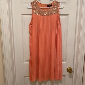 Coral Sleeveless Dress